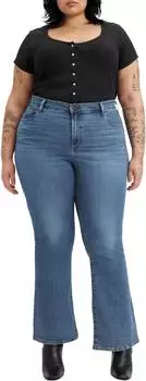 Levi's 726 High Rise Flare Jeans (A3625-0009) blue wave mid plus