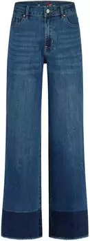 Buena Vista Wide Leg Cross Denim - Used Look dark denim