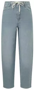 s.Oliver Ankle Jeans Regular Fit High Rise Barrel Leg (2176456) blue denim/white denim