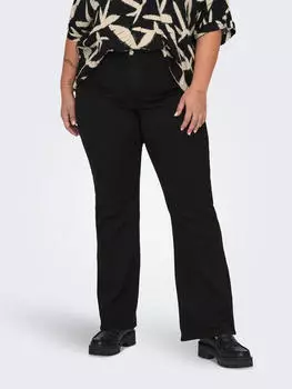 Only CARTHUNDER LIFE MID PUSH UP FLARED Bootcut Jeans (79365316) black denim