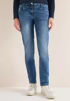 Cecil Slim Leg Jeans (B380554) mid blue wash