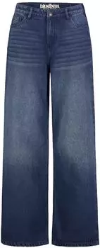 Sublevel Wide Leg Jeans mit seitlichem Waschstreifen dark-blue