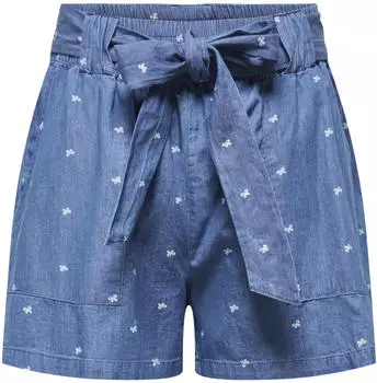 Only ONLNOVA AZURE TALIA Shorts Regular Fit Washed blau/wei&szlig;