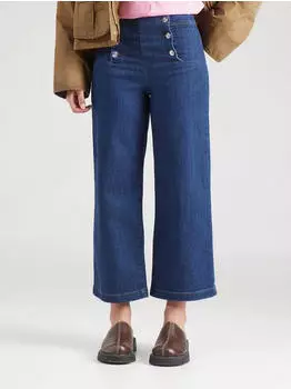 Only Onlnew Madison HW But Wide Crop DNM Washed Wide Leg High Waist Jeans (15374651) blue denim