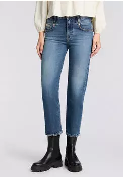 Herrlicher Breezy Cropped Denim Straight Fit Jeans Heavy Washed (HER2111001000002) happy blau