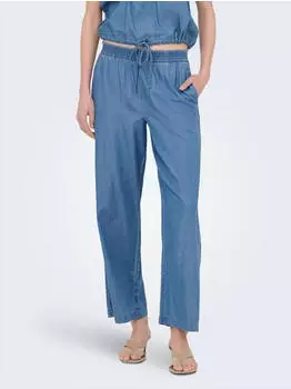Only ONLETTY-BEA ELASTIC WIDE DNM QYT Wide Leg Jeans Regular Waist (15369260) blau