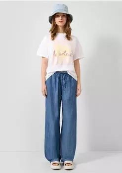 s.Oliver Jeans-Hose Wide Leg Mid Rise (2181023) blau