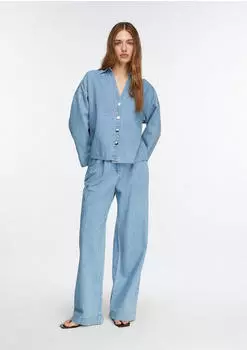 Comma Wide Leg Jeans Anna aus Lyocell blau (2177561.54Z7)