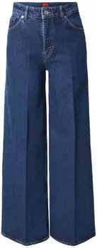 HUGO Jeans aus blauem Denim mit weitem Beinverlauf und Bundfalten auf der Vorderseite - Style 937_16 50563504 Dunkelblau /