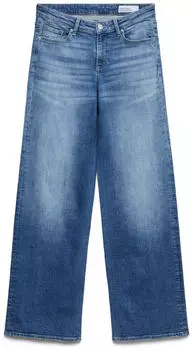 Vero Moda VMLEXI-Stretch Mid Rise Jeans mit weitem Beinschnitt (10349772) medium blue denim