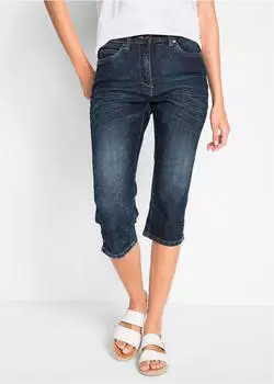 bonprix Capri Jeans Slim Fit Used Look (93967011) nachtblau denim