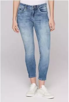 Soccx Slim-fit Jeans Destroyed mit Schlitz am Saum (64374316) blue denim