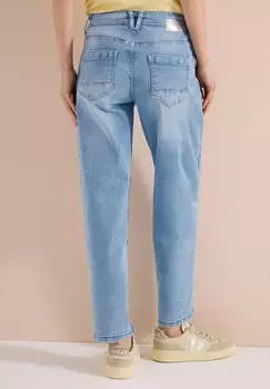 Cecil Barrel Leg Jeans Loose Fit Used Wash (B380949) light blue used wash