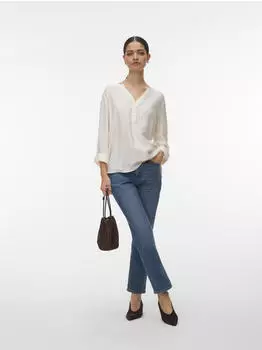 Vero Moda VMROSIE Mid Rise Slim Fit Jeans (10342051) dark blue denim