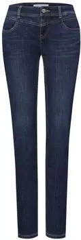 Street One Slim Leg Jeans Slim Fit Low Waist Heavy Washed (A3802261647124H) dunkelblau