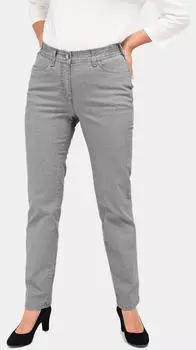 GOLDNER Denimhose mit Stretchkomfort in Kurzgröße (Regular Fit) hellgrau