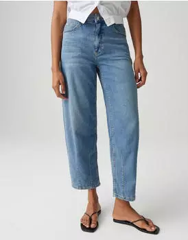 Opus Relax-fit-Jeans Melly twisted mid blue