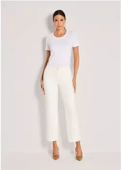 Madeleine Regular Fit Jeans mit Saumabnähern (10494453) wollweiß