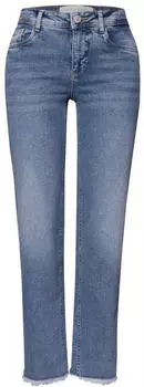 Street One Comfort Fit Jeans mit Destroyed Details Regular (F380828) blau
