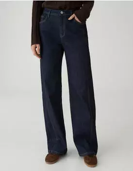 Opus Miva Bold Wide Leg Jeans Mid Rise dark bold blue