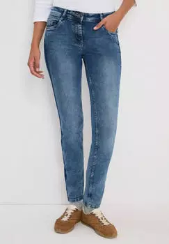 Cecil 5-Pocket-Style Jeans Regular Fit Washed blau