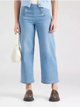 Only Onlnew Madison HW But Wide Crop DNM Washed Wide Leg High Waist Jeans (15374651) hellblau