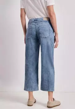 Street One Style Emee High-Waist Loose-Fit Jeans Washed mid blau random wash