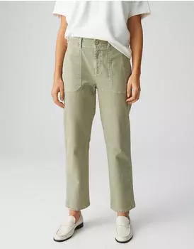 Opus Lolah Lively Barrel Jeans Mid Rise olive