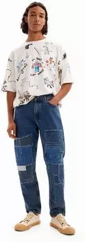 Desigual Denim_Lenox Jeans Carrot Fit Medium Wash (24SMDD16) blau