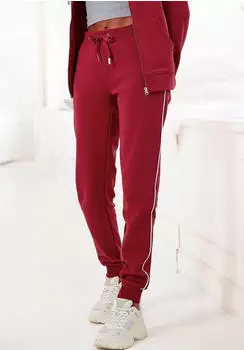 KangaROOS Relaxhose Tapered Fit Mid Waist (36079260) rot/wei&szlig;