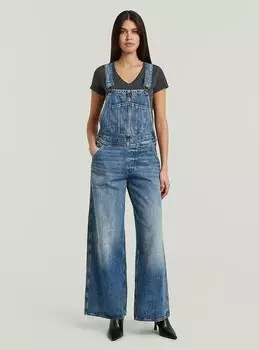 G-Star Cinch Dungaree Wide Jumpsuit Loose Fit Faded (D28473-E352-H949) antique faded blue galena