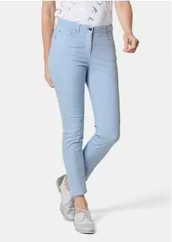 GOLDNER BELLA Schmale Stretchhose himmelblau