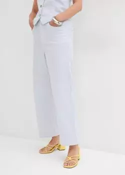 bonprix Wide Jeans Relaxed Fit, Cropped Length, Stripe Design (97737995) weiß gestreift