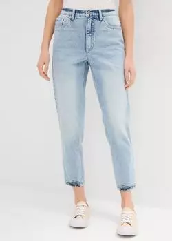 bonprix Mom Jeans Loose Fit Used Look (94647095) eisblau denim used