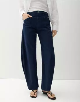 Opus Relax-fit-Jeans MARI PATRON Barrel Jeans Dry Indigo® Mid Rise blue rinse