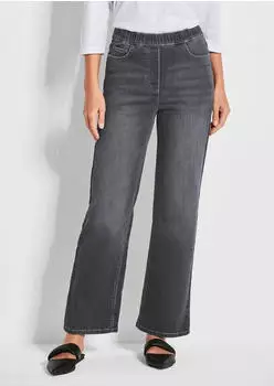 GOLDNER Vera Jeans Loose Fit Heavy Washed grau