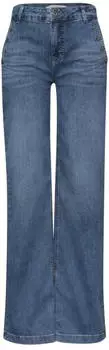 Street One Style Emee High-Waist Loose-Fit Jeans Washed (A380973) blue denim