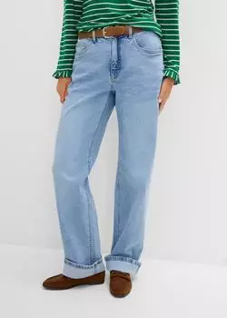 bonprix Loose Straight Jeans High Waist Regular Fit (97215395) hellblau denim used