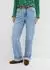 bonprix Loose Straight Jeans High Waist Regular Fit (97215395) hellblau denim used