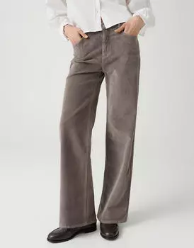 Opus Mivy Cord Straight Fit Jeans warm greige