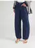 Topshop TSBARREL HR DENIM JEANS DB NOOS Wide Leg Jeans Barrel Fit High Waist dunkelblau