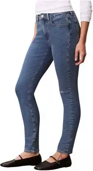 Calvin Klein Donna Mid Rise Skinny Jeans blue jay