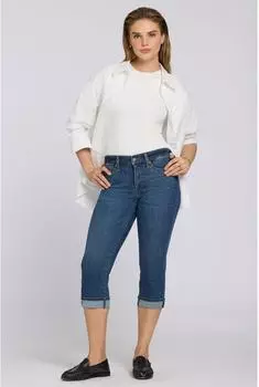 Not Your Daughter's Jeans Marilyn Straight Crop Cuff Jeans in Cool Embrace® Denim (198562200478) sunset villa