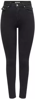 Only ONLLILO HW Skinny Ankle Jeans Slim Fit Washed washed black