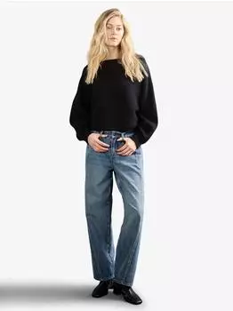 Apricot Ayla Jeans mit Strass-Eins&auml;tzen im Barrel-Schnitt (59536303) blau