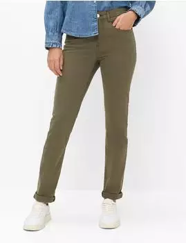 BRAX Damen Five-Pocket-Hose Style MARY DARK KHAKI Denim Grün Khaki denim grün - khaki Gr. (097053_9928820_33)
