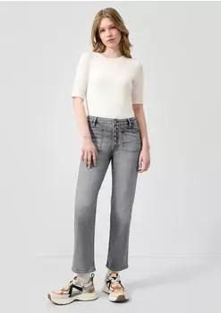 s.Oliver Ankle-Jeans Catie / High Rise / Slim Fit grau 2182714.94Z7.