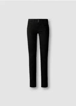 Pepe Jeans Slim Jeans MW Gen Straight-Jeans mit doppeltem Knopfverschluss clean deep black