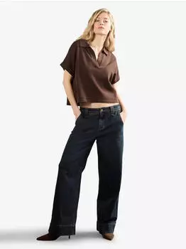 Apricot Nadelstreifen-Jeans Weite Jeans (23845859) navy