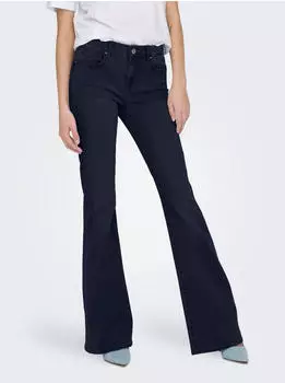 Only ONLREESE REG RETRO FLARED DNM BOX Bootcut-Jeans (66953508) dark blue denim detail:rinse